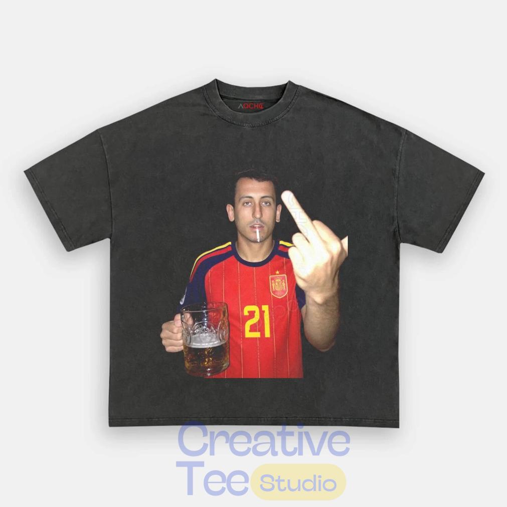 Spain Football Oyarzabal Drunk Middle Finger T-Shirt
