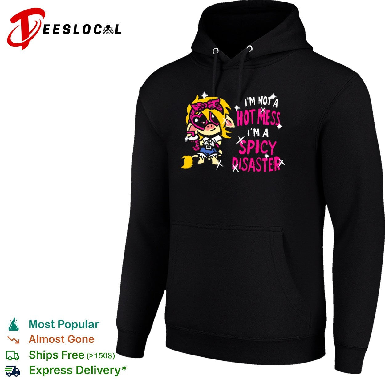 Spicy Disaster I am not a hot mess chibi cow shirt