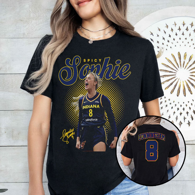 Spicy Sophie Cunningham Screaming Indiana Fever T Shirt