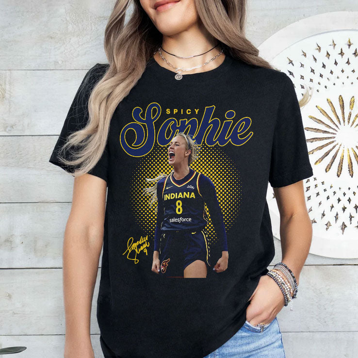 Spicy Sophie Cunningham Screaming Indiana Fever T Shirt
