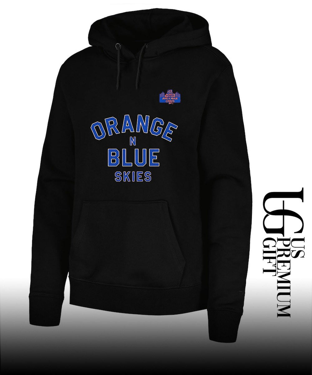 Spike Lee wearing Orange and Blue Skies 2026 Knicks Game 4 shirt