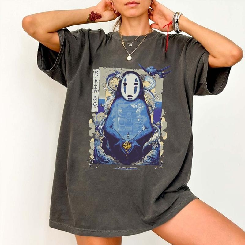 Spirited Away No face shirt, Hayao Miyazaki, Ghibli Spirited Away Shirt