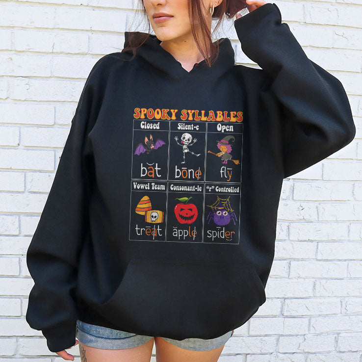 Spooky Syllables Teacher Funny Halloween Shirt
