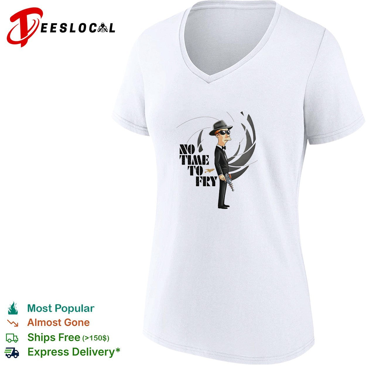 Spy holding fish no time to fry shirt
