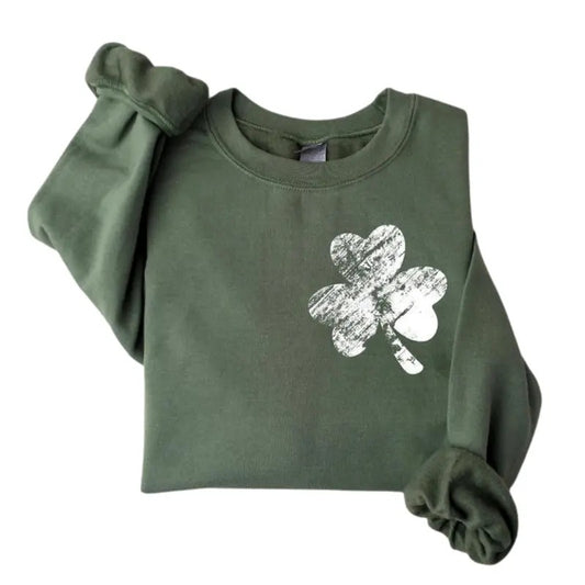 St. Patrick's Sweatshirt, Retro Shamrock Sweatshirt, Gifts For St. Patrick's Day