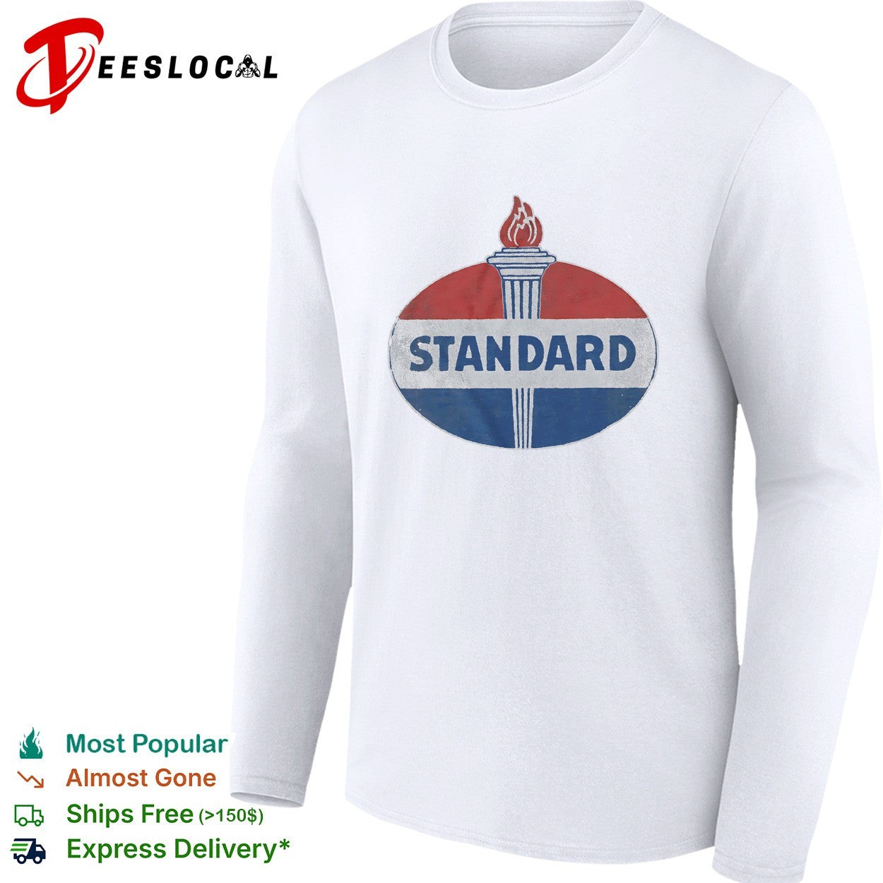 Standard Oil Company torch logo emblem retro corporate branding identity icon shirt