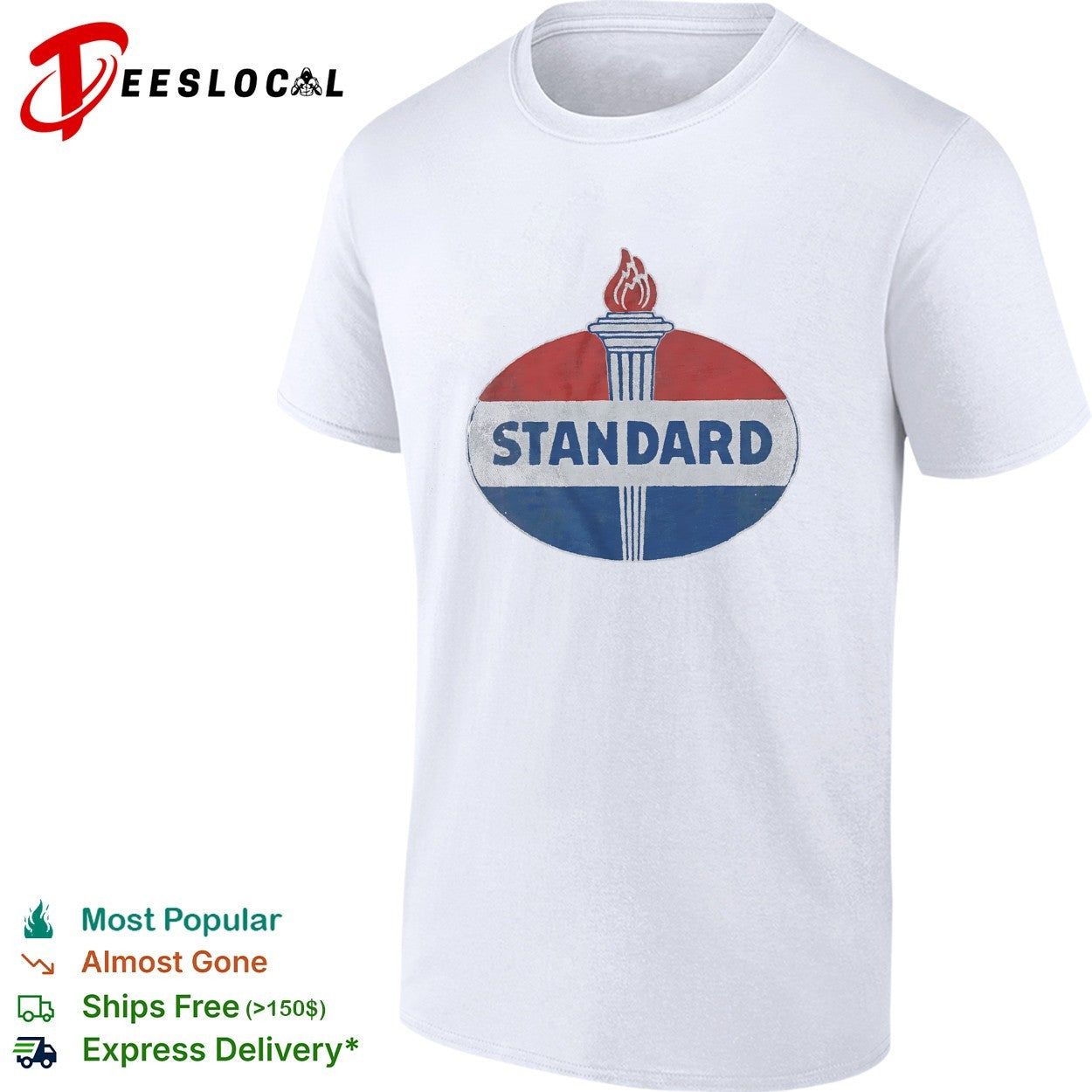 Standard Oil Company torch logo emblem retro corporate branding identity icon shirt