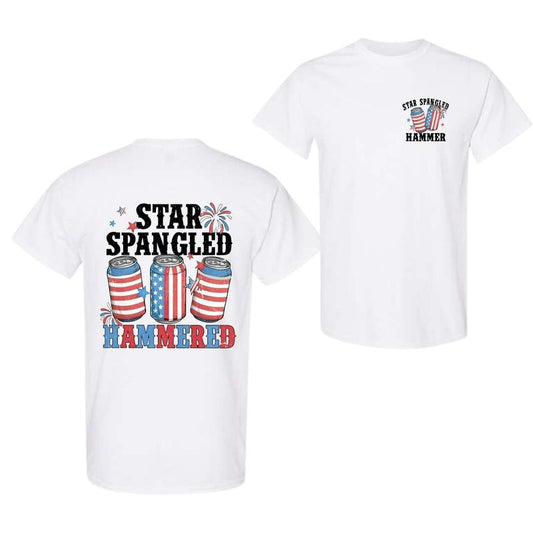 Star Spangled Hammered 4th Of July Shirt, Patriotic America Sweatshirt, Fourth Of July Hoodie, Independence Day T-Shirt, Red White And Boozy Tee