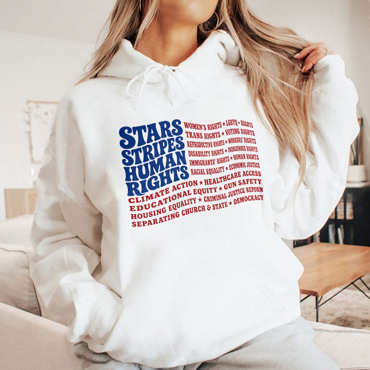 Stars And Stripes And Human Rights USA Flag Liberal Patriotic Equal Rights Shirt