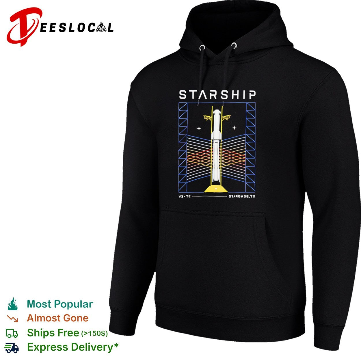 Starship SpaceX V3 T2 Starbase TX Rocket Launch Space Exploration shirt