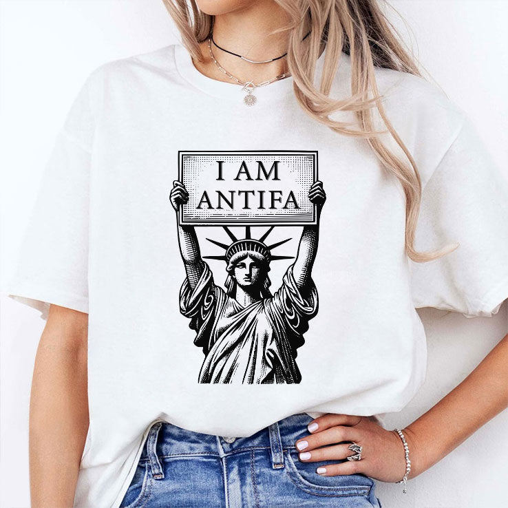 Statue Of Liberty I Am Antifa T Shirt