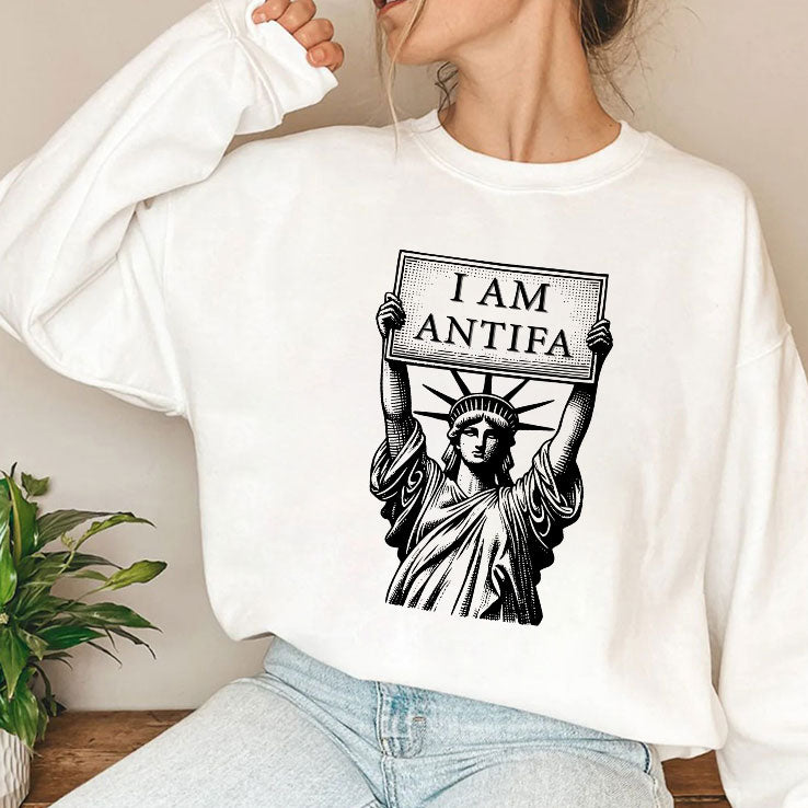 Statue Of Liberty I Am Antifa T Shirt