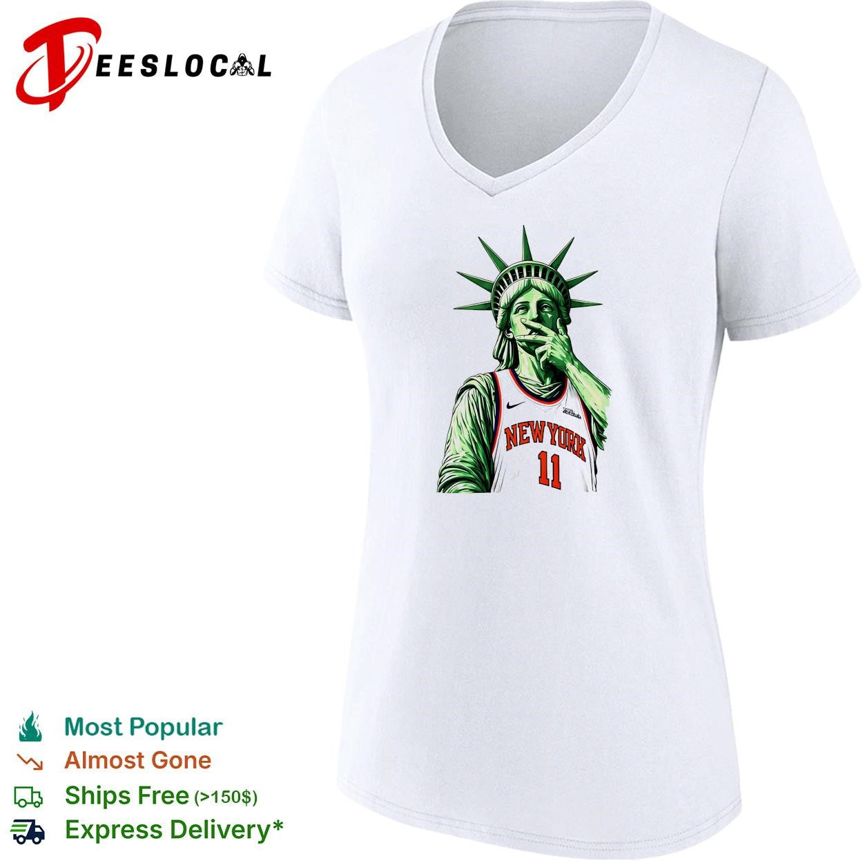 Statue of Liberty Jalen Brunson 11 Basketball three point shirt