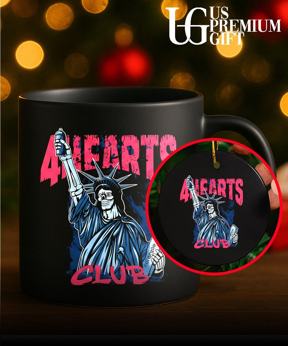 Statue of Liberty Skeleton 4hearts Club shirt