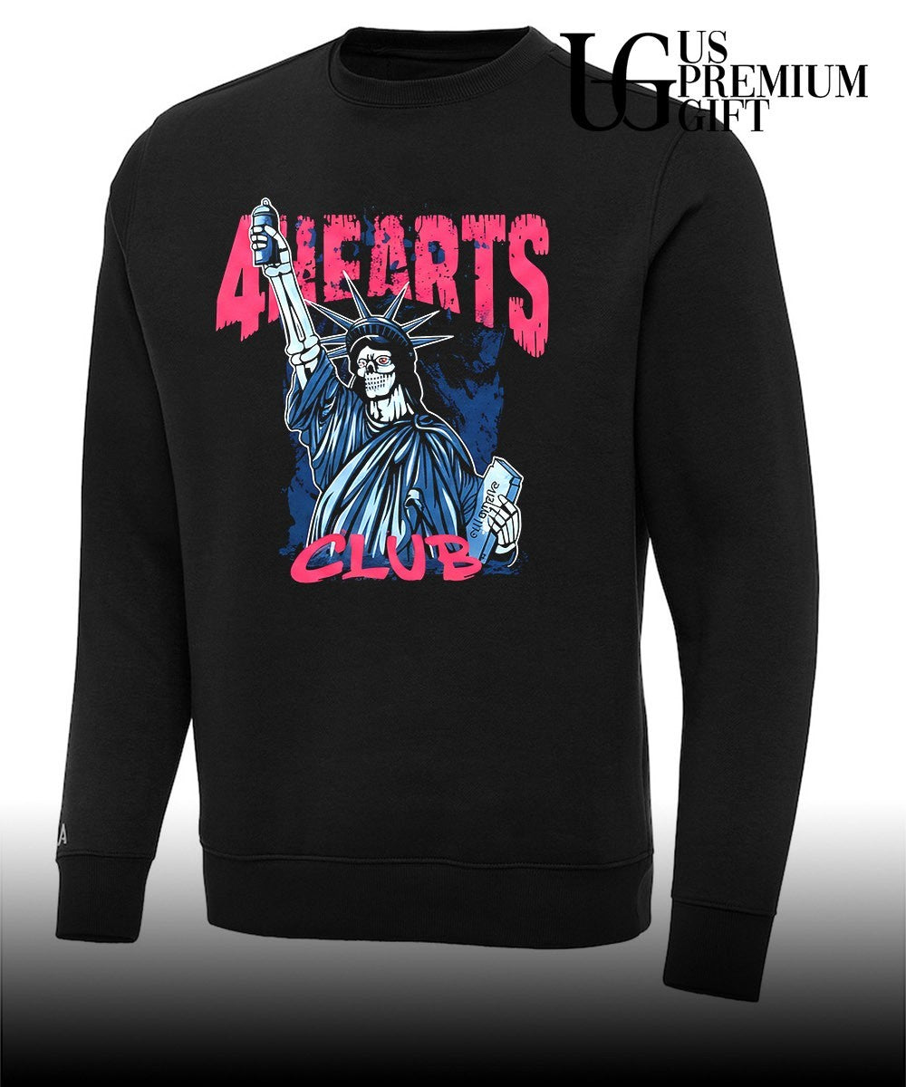 Statue of Liberty Skeleton 4hearts Club shirt