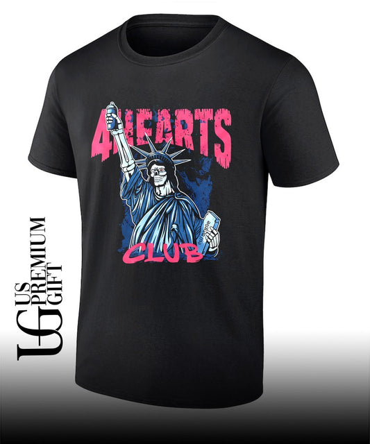 Statue of Liberty Skeleton 4hearts Club shirt