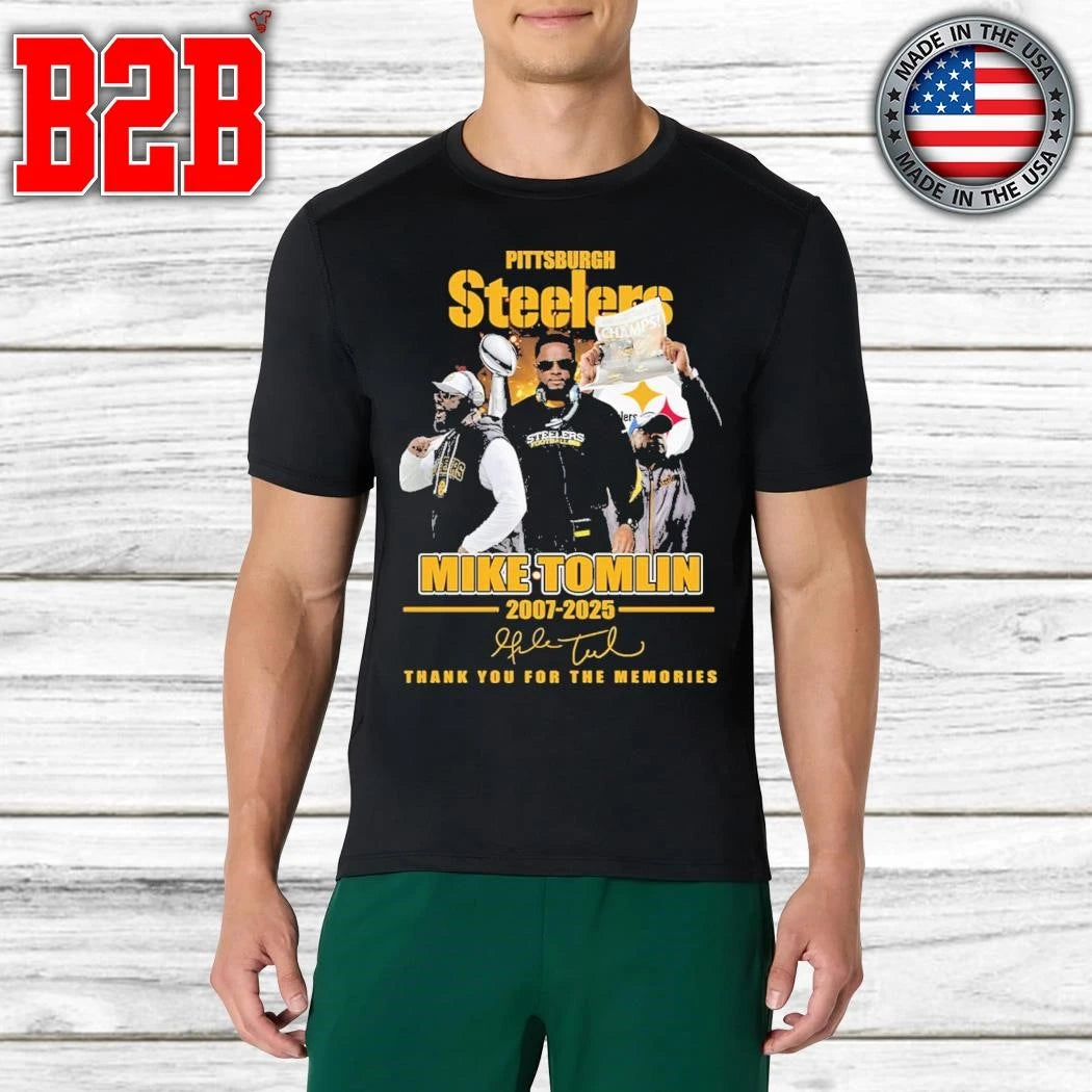 Steelers Mike Tomlin 2007-2025 Thank You For The Memories Shirt