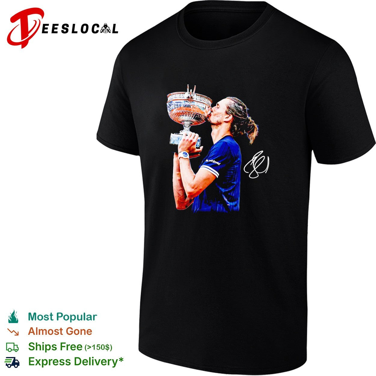 Stefanos Tsitsipas Roland Garros Muskeliers Cup French Open ATP tennis signature shirt