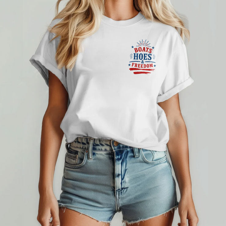 Step Brothers Boats Hoes And Freedom Living The Dream 4th Of July T Shirt