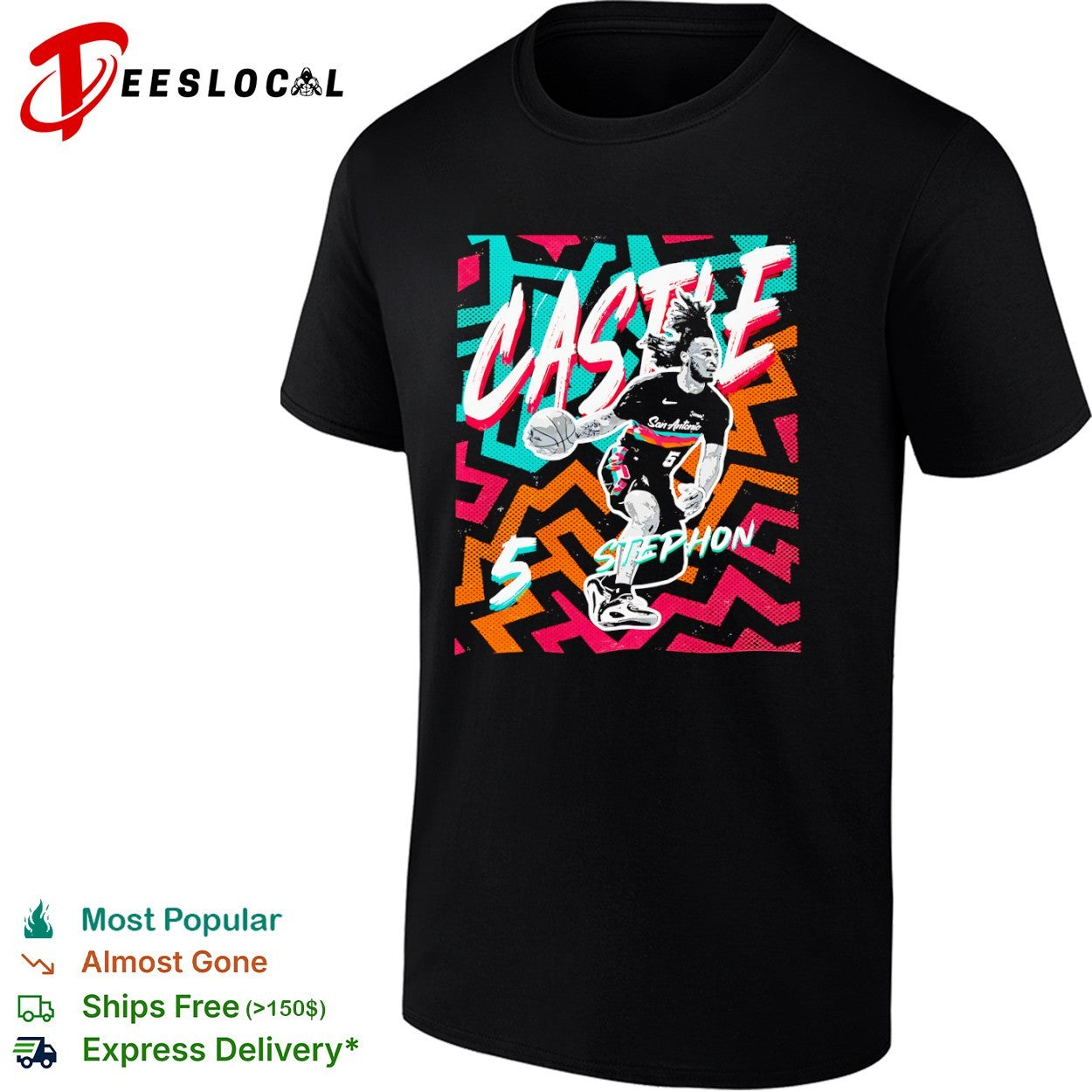 Stephon Castle San Antonio Spurs NBA 5 Castle Stephon shirt
