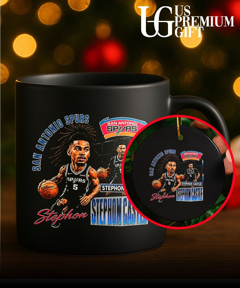 Stephon Castle San Antonio Spurs NBA Basketball Player caricature shirt