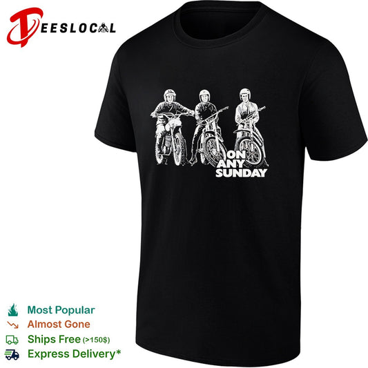 Steve McQueen Malcolm Smith Mert Lawwill On Any Sunday Motorcycle Racing Shirt