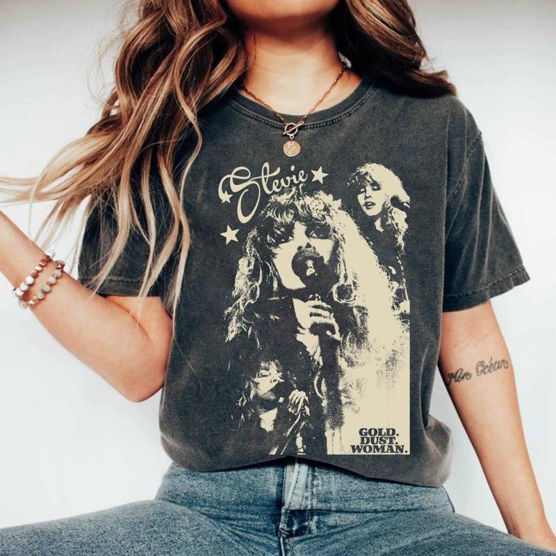 Stevie Nicks Fleetwood Mac 90s Poster Gold Dust Woman Shirt, Vintage Stevie Nicks Sweatshirt, Gift For Fans
