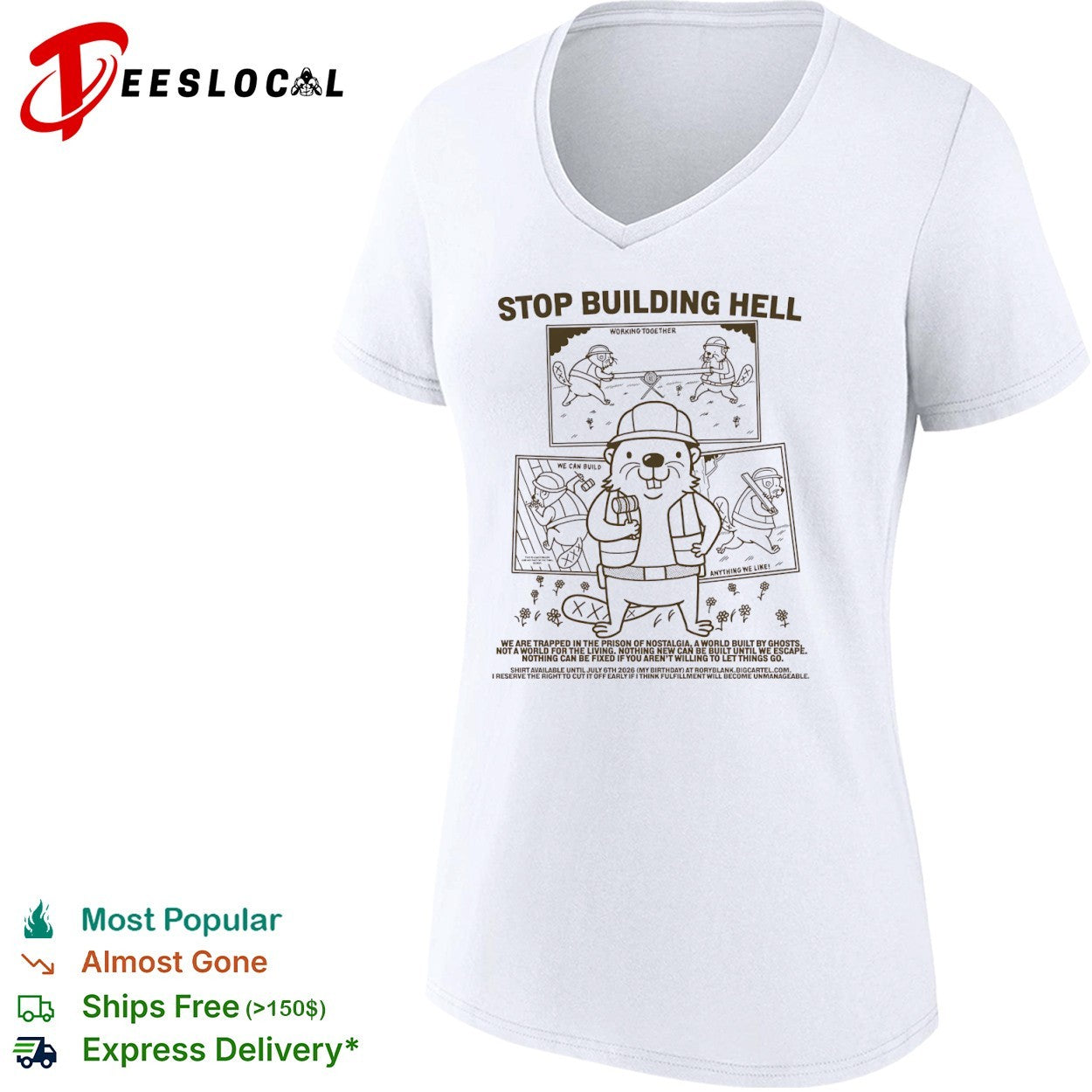 Stop Building Hell Working Together We Can Build Anything We Like Beaver shirt