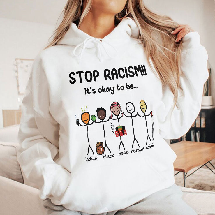 Stop Racism It’s Okay To Be Asian Black Arab Normal Asian T Shirt