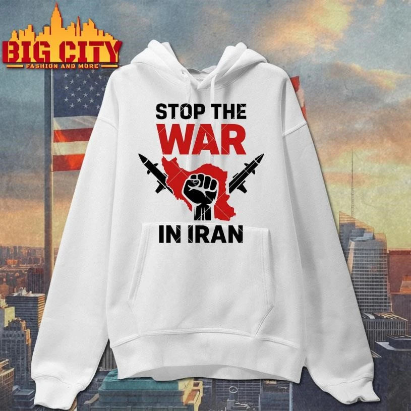 Stop The War Iran Map Graphic Shirt