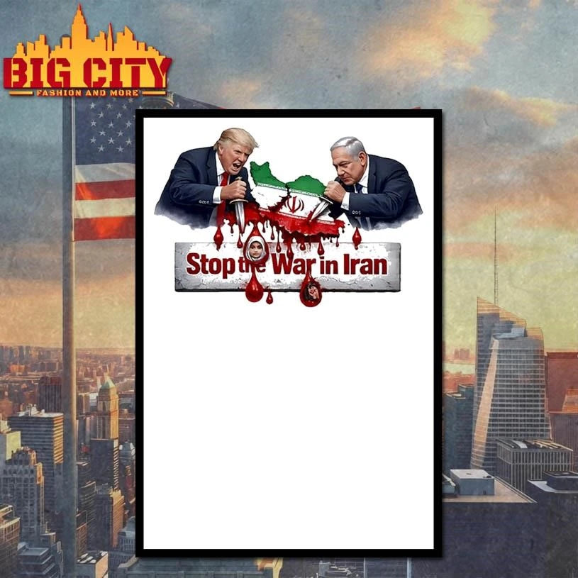 Stop the War in Iran Benjamin Netanyahu and Trump Graphic Shirt