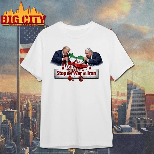 Stop the War in Iran Benjamin Netanyahu and Trump Graphic Shirt