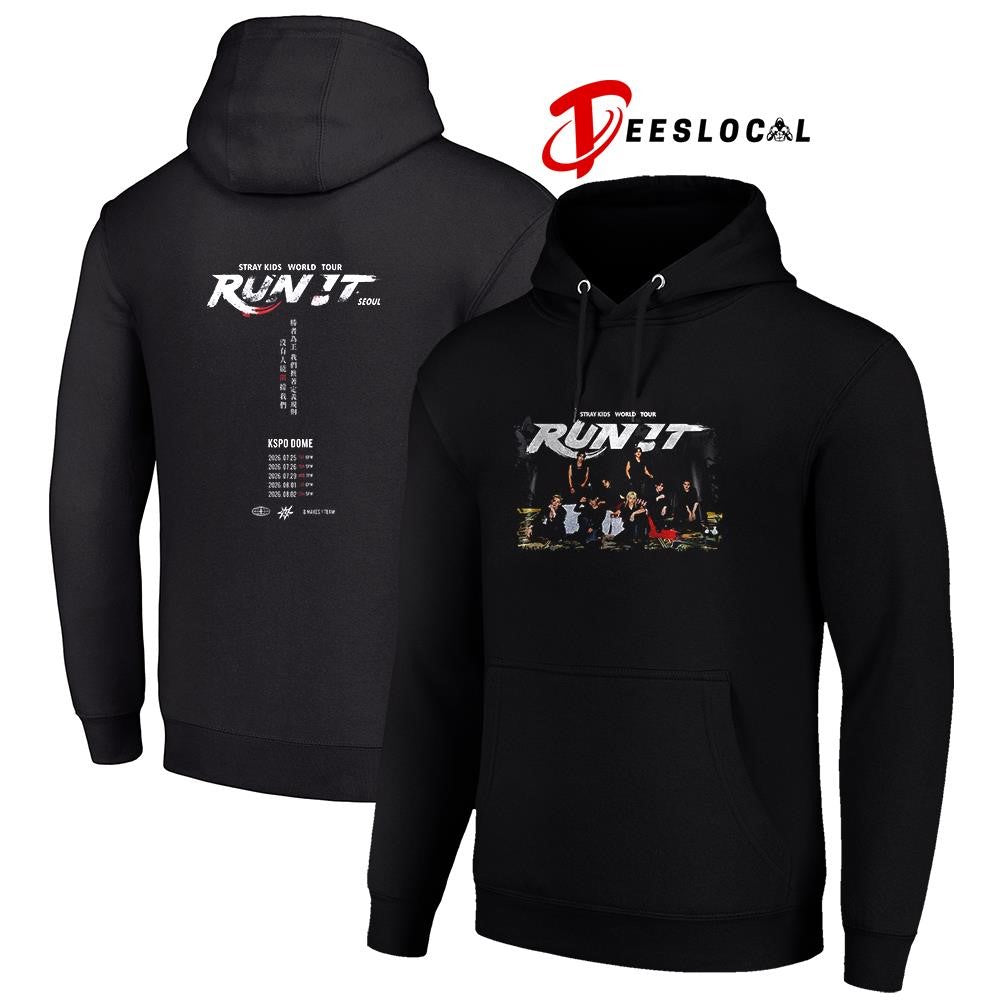 Stray Kid run it dates graphic shirt
