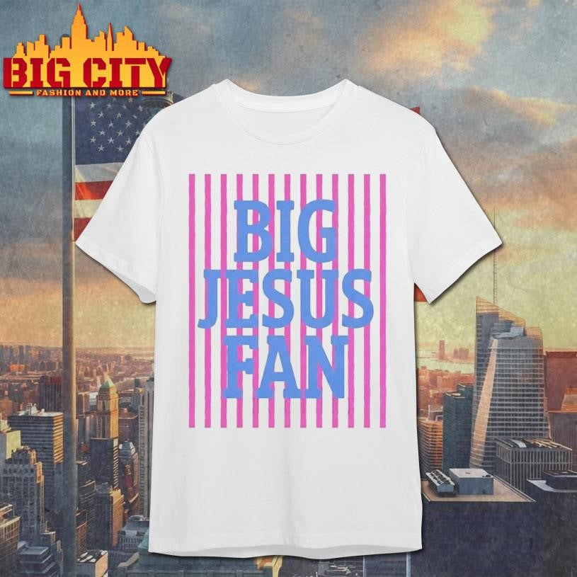 Striped Big Jesus Preppy Christian Shirt