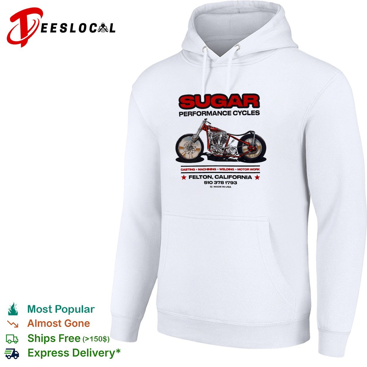 Sugar Performance Cycles Felton California motorcycle shirt