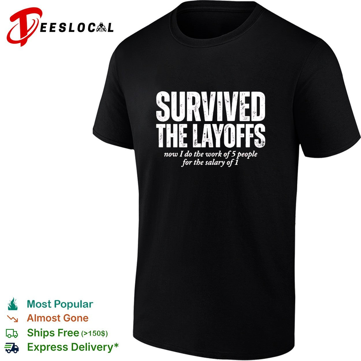 Survived the Layoffs now I do the work of 5 people for the salary of 1 shirt