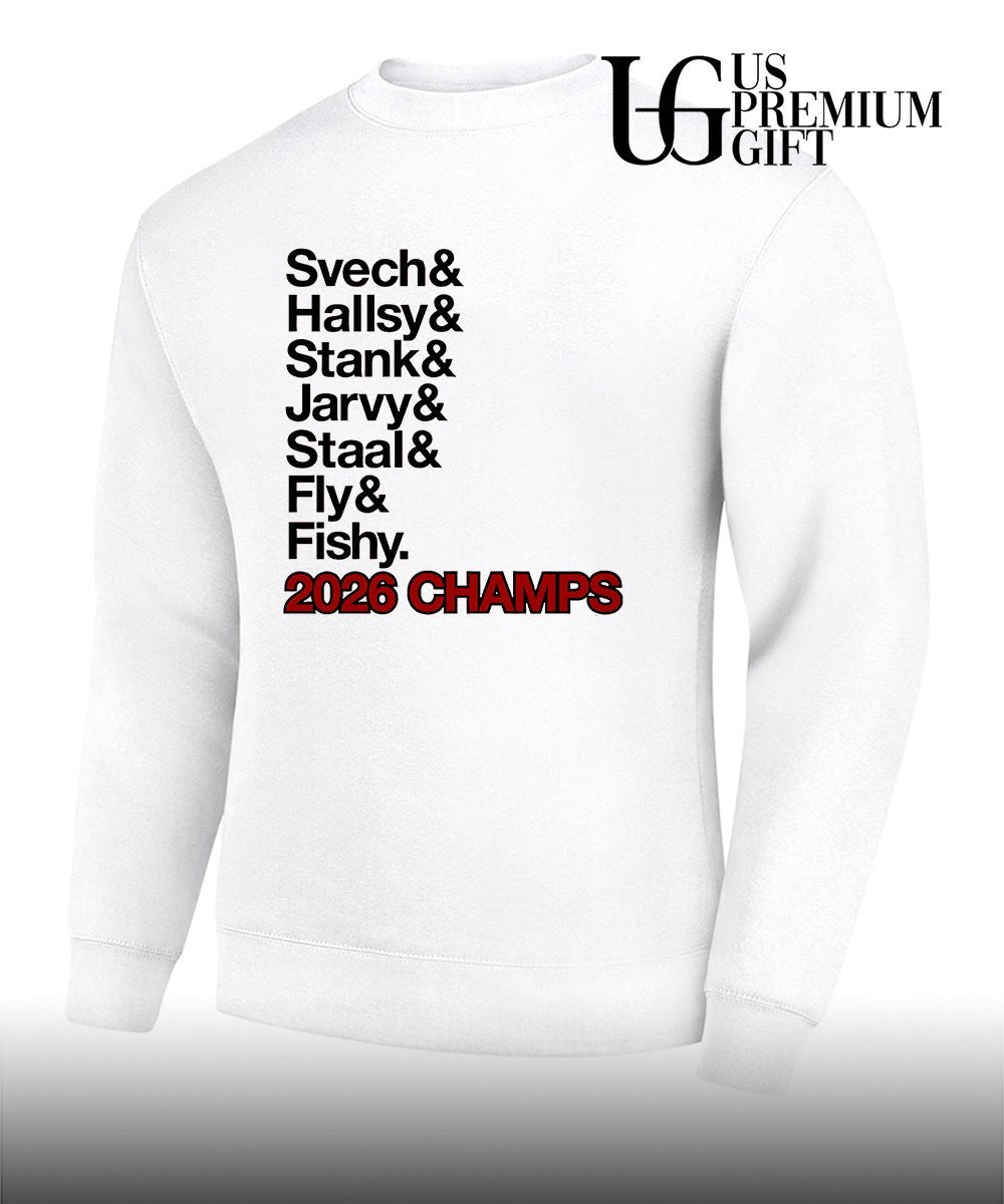 Svech and Hallsy and Stank and Jarvy and Staal and Fly and Fishy Carolina Hurricanes Hockey Ampersand Champs 2026 shirt