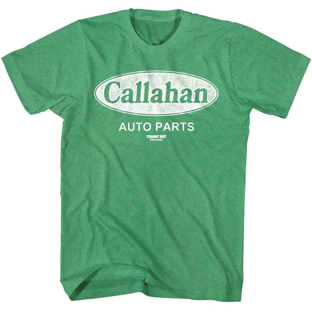 Tommy Boy - Callahan Logo - American Classics - Heather Green Adult Short Sleeve T-Shirt - clothing by TeeHivey.com (Image 1)