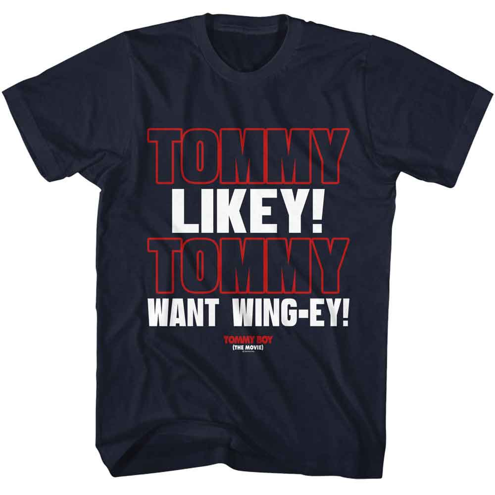 Tommy Boy - Likey - American Classics - Navy Adult Short Sleeve T-Shirt - clothing by TeeHivey.com (Image 1)