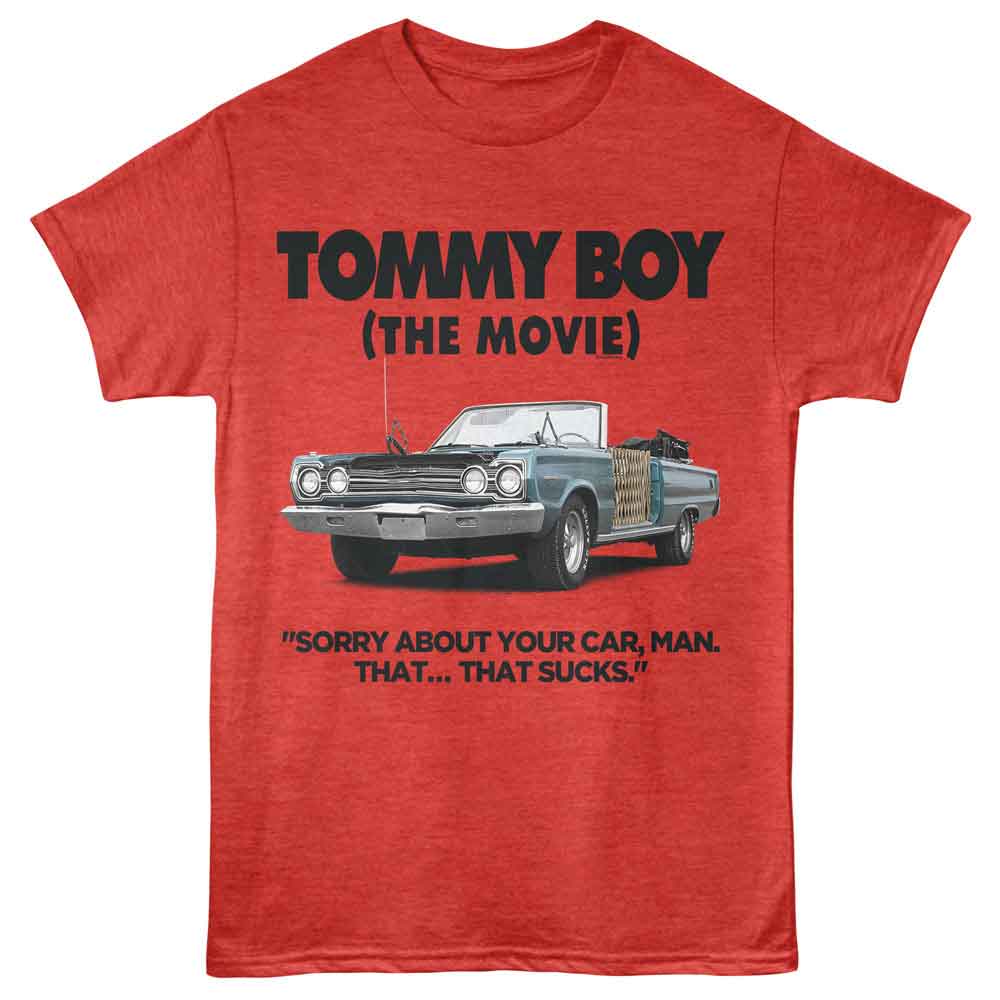 Tommy Boy - That Sucks - American Classics - Red Heather Adult Short Sleeve T-Shirt - clothing by TeeHivey.com (Image 1)