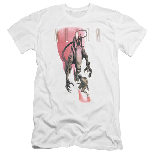 Alien Face Off Premium Bella Canvas Slim Fit Mens T Shirt White