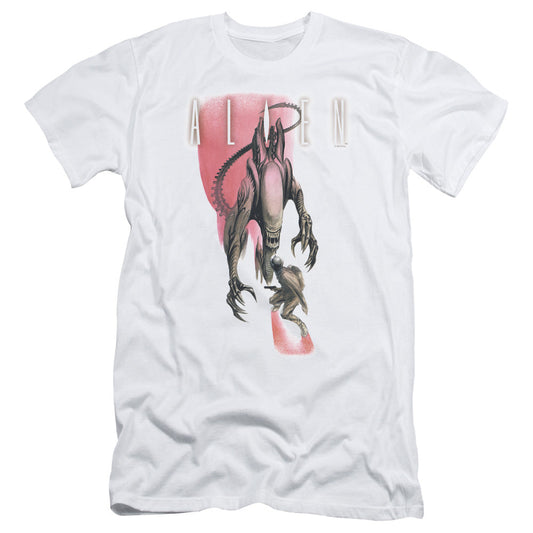 Alien Face Off Slim Fit Mens T Shirt White