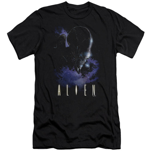 Alien In Space Premium Bella Canvas Slim Fit Mens T Shirt Black