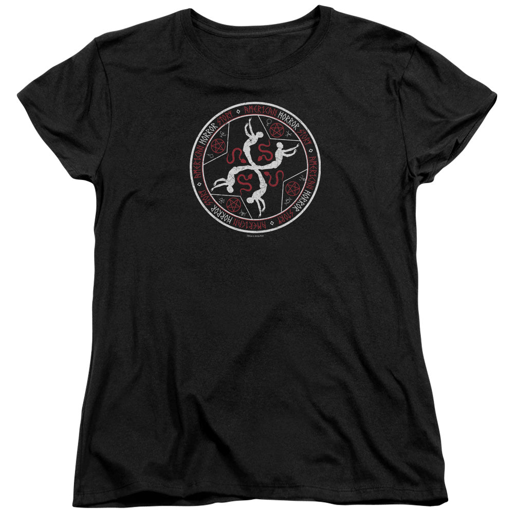 American Horror Story Coven Serpent Sigil Womens T Shirt Black