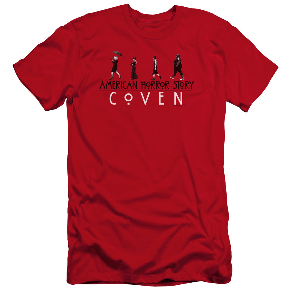 American Horror Story Witch Parade Premium Bella Canvas Slim Fit Mens T Shirt Red