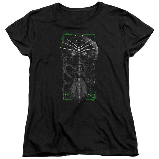 Alien Facehugger Womens T Shirt Black