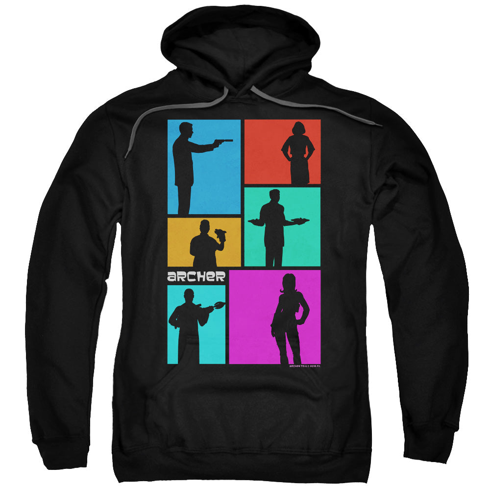 Archer Silhouettes Mens Hoodie Black - clothing by TeeHivey.com