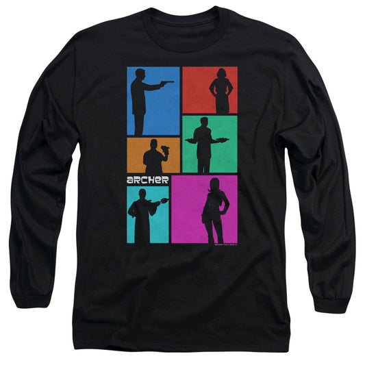 Archer Silhouettes Mens Long Sleeve Shirt Black - clothing by TeeHivey.com