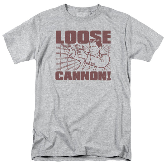 Archer Loose Cannon Mens T Shirt Athletic Heather - clothing by TeeHivey.com