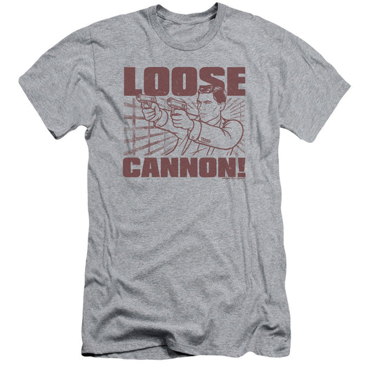 Archer Loose Cannon Slim Fit Mens T Shirt Athletic Heather - clothing by TeeHivey.com